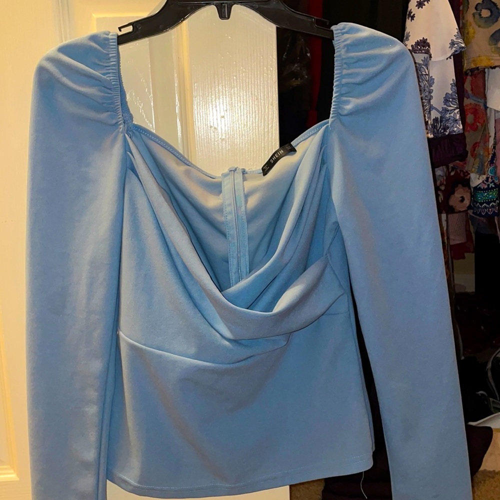 Baby blue blouse